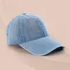 Boné de Baseball em Jeans Lavado Transfronteiriço com Logo Personalizado, Circunferência da Cabeça Grande, Top Macio Chapéu de Sol, Boné de Bico Casual Retro Americano