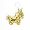 Llavero de unicornio de gran oferta, llavero de lentejuelas de doble cara, accesorios de coche nuevos, directo de fábrica, colgante creativo para bolso.