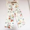 Calça de Pijama Longa de Algodão Seda Feminina Verão plus size Solta Pijama Feminino Verão Algodão Fina Calça de Perna Larga