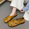 Sandalias Tejidas Huecas de Suela Suave para Mujer, Nuevas de Verano 2026, Sandalias Romanas Planas Transpirables que se Pueden Usar con Faldas