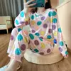Pijamas para Mujer, Pantalones de Manga Larga para Otoño, Pijamas Sueltos de Dibujos Animados con Cuello Redondo, Trajes de Ropa para el Hogar para Mujer, Venta al por Mayor Directa de Fábrica