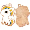 Colgante de aleación de poni unicornio con goteo de aceite de venta caliente transfronterizo Colgante para collar hecho a mano DIY Llavero Accesorios de joyería