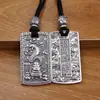 Pingente de Prata Esterlina 999 Medalha de Prata Retrô Quadrado Marca Homens e Mulheres Rato Boi Tigre Coelho Dragão Cobra Cavalo Ovelha Macaco Galo Cão Porco