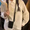 Camisa Branca de Manga Longa Estilo Japonês Feminina Simples Doce Solta Estilo Preguiçoso Emagrecedor Camisa Base Interna Top
