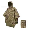 Saco de Dormir Cálido de Camuflaje para Exteriores, Saco de Dormir de Camuflaje Estilo Capa, Saco de Dormir de Emergencia Portátil para Montañismo, Camping, Viajes