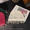 Estilo Bohemio Primavera y Verano 2025 Colgante Decorativo de Concha Hueca Tejido a Mano Gorra Baotou Transpirable Gorra de Moda
