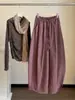 Pantalones de pierna ancha de algodón lavado con cordón estilo retro coreano y japonés para mujer, nueva colección de otoño, pantalones rectos holgados y versátiles para uso casual, con curva