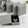 Caja de Regalo con Textura Frotada a Mano Gris, Personalizable con 24 Compartimentos, Asa, Cajón, Joyero, Juego Completo de Tamaños