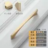 Lujo Nórdico Ligero Mango de Cobre Puro Moderno Minimalista Manija de Puerta de Armario Manija de Cajón Completamente de Cobre Dorado de un Solo Agujero