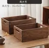 Caja de almacenamiento de madera de nogal negro para pasillo, oficina, escritorio, caja de almacenamiento de gran capacidad, caja de almacenamiento de madera para cosméticos y artículos varios
