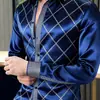 Moda Transfronteriza 2026 Camisa de Manga Larga para Hombre Cardigan con Estampado de Rosas Impresión 3D Trendy Casual Versátil