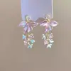 [País de los Sueños de Alicia] Corona Floral Estilo Francés, Aretes de Perlas de Imitación de Sirena, Sin Perforar, Diseño Único, Pendientes Versátiles