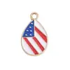 Dia da Independência Bandeira Americana Pingente de Liga com Gotejamento de Óleo Pulseira Brincos Colar DIY Acessórios de Joias Transfronteiriça