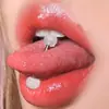 Pircings de Lengua de Polvo de Perla Europeos y Americanos Más Vendidos, Acrílico Color Caramelo Lindo Sexy Chica Caliente Color Mixto Joyería de Piercing Pircings de Lengua