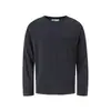 Camiseta Unf Básica Ajustada al Hombro, Algodón Peinado, Ajustada, Color Sólido, Camiseta de Manga Larga con Cuello Redondo para Viajeros, Hombres y Mujeres, Otoño e Invierno