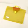 Bolsa de documentos transparente portátil de PP con ranura horizontal, bolsa impermeable para materias de estudiante, bolsa de clasificación, bolsa para libros, maletín