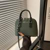 Bolsas para Mulheres 2025 Nova Moda Bolsa de Mão com Letras Bolsa Transversal de Ombro Único Verão Cor Sólida Grande Capacidade Bolsa Shell para Mulheres