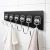 Ganchos Adhesivos Grandes 6 en 1, Ganchos de Fila para Colgar en la Pared sin Perforar, Ganchos Adhesivos Resistentes para Abrigos para Cocina