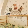 Br4571M Acuarela Mascota Linda Arcoíris Pegatinas de Pared Habitación de Bebé Habitación Infantil Zorro Erizo Oso Pegatinas Decorativas Cálidas
