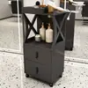 Nuevo Gabinete de Herramientas para Barbería Gabinete para Salón de Peluquería Carrito Móvil Gabinete de Almacenamiento de Herramientas de Madera Maciza Móvil Sin Instalación