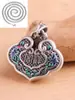 Colar azul de prata de lei 999 feminino vintage prata pura fecho de segurança fecho de prata para bebê fecho de longevidade para adulto pingente corrente para suéter