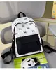 Mochila de Alto Valor Estético para Mulheres, Nova Mochila Versátil da Moda com Grande Capacidade e Laço Doce, Adequada para Alunos do Ensino Médio