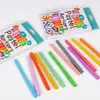 12 Colores Pluma de Acuarela Set de Materiales de Arte para Niños Pluma de Pintura para Niños Marcador Graffiti Material Ecológico Seguro