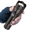 Linterna multifuncional p50 con zoom telescópico transfronteriza para exteriores, láser blanco, carga USB, linterna de emergencia para el hogar al por mayor