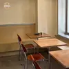 Cafetería Tienda de Té con Leche Restaurante Mesas y Sillas Ocio Horneado Tienda de Snacks de Moda Cafetería Arte en Hierro Tablas y Sillas de Tablero Marino