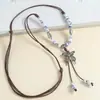 Nueva Cadena de Suéter para Joyería Estilo Chino Jingdezhen Cadena Larga Accesorio para Ropa Infantil Collar de Cerámica Mariposa Lujo Ligero Nicho Cordón