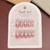 Uñas Acrílicas de Presionar Florales de Colores con Suave Degradado Rosa, Manicura Francesa Pintada a Mano, Puras y Deseables para un Aspecto Más Claro, Pegatinas de Uñas Pre-Hechas