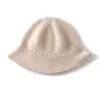 Sombrero de pescador, nuevo estilo otoño/invierno, sombrero de punto de cachemira de moda para mujer, versátil, ala ancha, hace que la cara se vea más pequeña, cálido y diseño de copa redonda