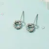 Brincos Pequenos Circulares Cheios de Diamantes Estilo Drama Coreano Tendência de Verão para Mulheres, Brincos Geométricos Doces e Elegantes para Mulheres