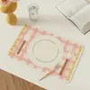 Jogo Americano de Mesa de Jantar Fresco e Minimalista, Suporte para Pratos e Tigelas, Impermeável, à Prova de Óleo, Resistente ao Calor e Anti-Escaldadura para Jantar Ocidental