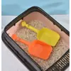 Colher dosadora para ração de cachorro, nova colher de plástico durável para filhotes, pá para areia de gato, pá para recolher dejetos de animais para alimentação