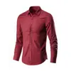 Camisa Blanca para Hombre, de Manga Larga, Anti-arrugas, Formal de Negocios, Corte Ajustado, Estilo Coreano, Camisa de Traje Casual Profesional, Ropa de Trabajo, Blanca para Hombre