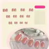 Unhas Portáteis Europeias e Americanas, Unhas Postiças Curtas Simples de Cor Contrastante, 24 Peças de Produtos Acabados, Unhas Removíveis, Unhas para Atacado Transfronteiriço