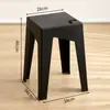 Taburete Cuadrado de Una Pieza Color Macarrón, Apilable, Ahorra Espacio, Resistente, Antideslizante de Plástico, Taburete para Mesa de Comedor para Uso Doméstico