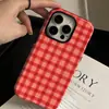 Color Sólido Patrón a Cuadros Adecuado para Funda de Teléfono Película para Apple 17 Pro Max con Atracción Magnética para iPhone 16, Estilo Pareja con un Toque de Alta Gama