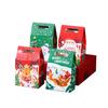 Embalagem para assados de Natal bolsa de papel portátil caixa de embalagem crocante de floco de neve doce nougat biscoitos caixa pequena de mão