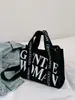 Bolso de Lona para Mujer, Gran Capacidad, Estilo Ins Coreano Estilo Perezoso, Bolso Tote Artístico para Viajar, Bolso de Mano Ligero para Mujer
