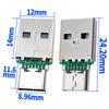 Base hembra USB 3.1 Tipo C con placa fija, interfaz de carga y datos, conector macho y hembra C, placa de prueba, inserción positiva y negativa a doble cara