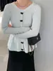 Suéter de Punto Delgado con Lazo Suave Estilo Coreano Jiangzuo para Mujer, Nuevo Top Elegante Primavera 2026 2211