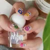 Novos Adesivos Populares de Decoração para Nail Art com Monstro na Boca Fofo em Relevo Adesivos para Unhas Auxiliares Desenho Animado para Menina DIY Feito à Mão