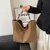 Nova Bolsa de Ombro 2025, Bolsa Tote, Versátil para o Dia a Dia, Bolsa Transversal de Grande Capacidade, Bolsa de Ombro Retro de Cor Sólida