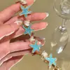 Pulsera de Perlas y Estrella de Acrílico Transfronteriza Europea y Americana, Pulsera Estilo Vacaciones en la Costa, Lujo Ligero, Sensación de Alta Gama, Joyería de Moda Personalizada