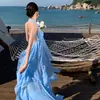 Vestido de Praia Super Fada para Férias Sem Alças Costas Abertas Roupa de Viagem para Sanya Roupa de Alta Qualidade para Beira-Mar vestido