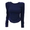 Camiseta Base Estilo Americano Garota Picante para Mulheres, Outono e Inverno 2025 Nova Gola Redonda Manga Longa Slim Fit Térmica