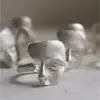 Anillo Abierto Texturizado Plata Tailandesa Chiba, Anillo de Máscara de Personalidad Versátil Unisex, Regalo de Alta Gama