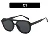 Gafas de Sol Kedun de Doble Puente Simples Gafas de Sol Cuadradas Nuevas 2025 Personalidad Retro Protección Solar de Moda Gafas de Sol de Celebridad de Internet